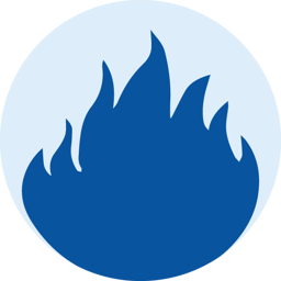 An icon showing a flame